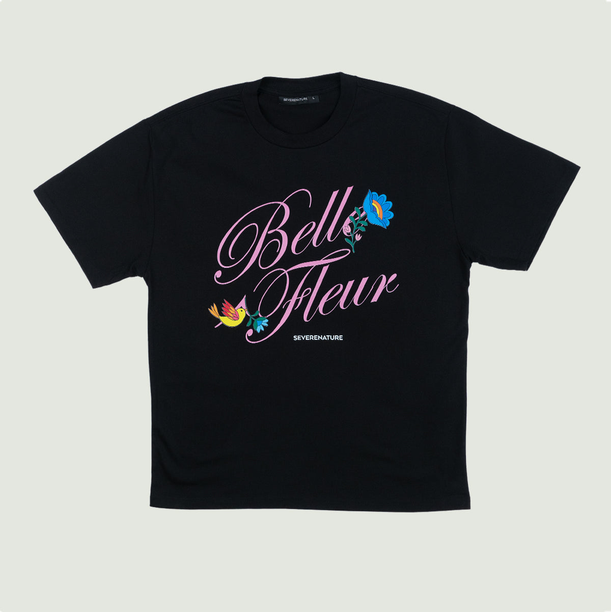 Belle Fleur Tee (Black-Pink)